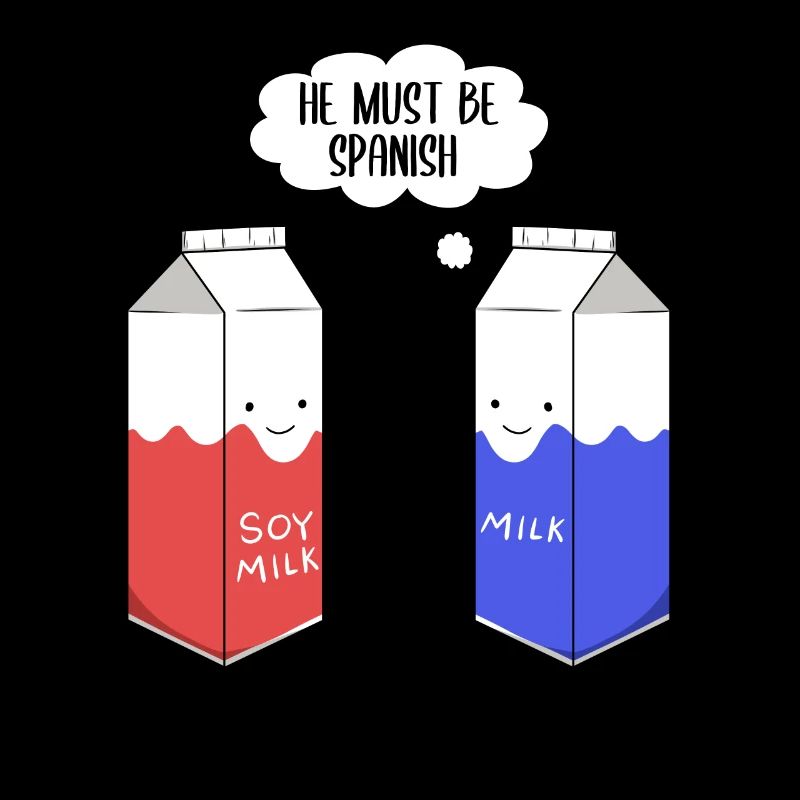 Vegan Vegetarier Sojamilch Soy Spanisch I Geschenk