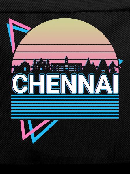 Chennai City Skyline Cityscape Retro