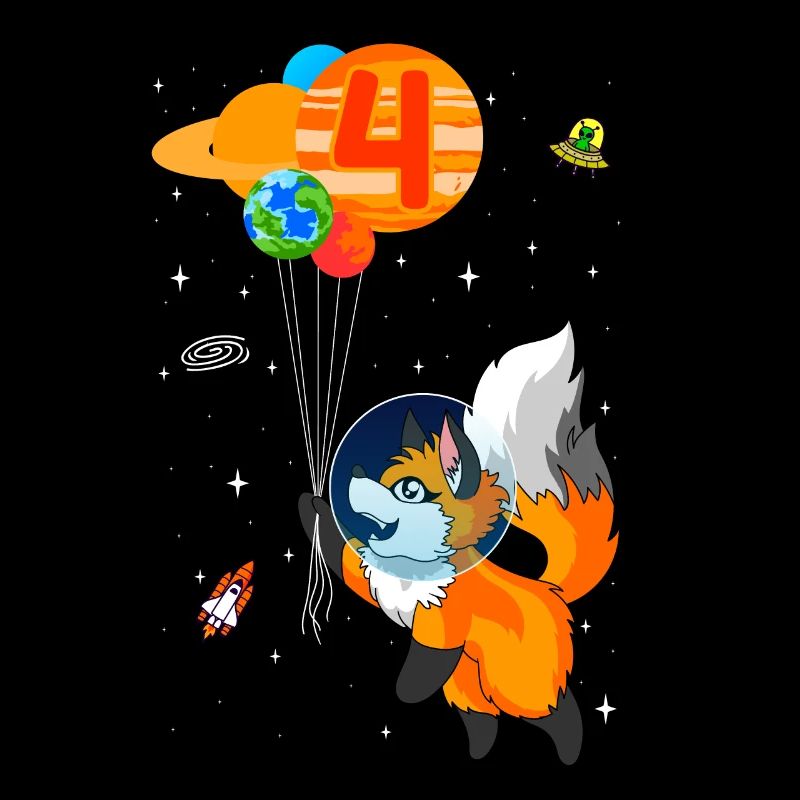 Astronaute 4e anniversaire Fox Costume d’astronaute