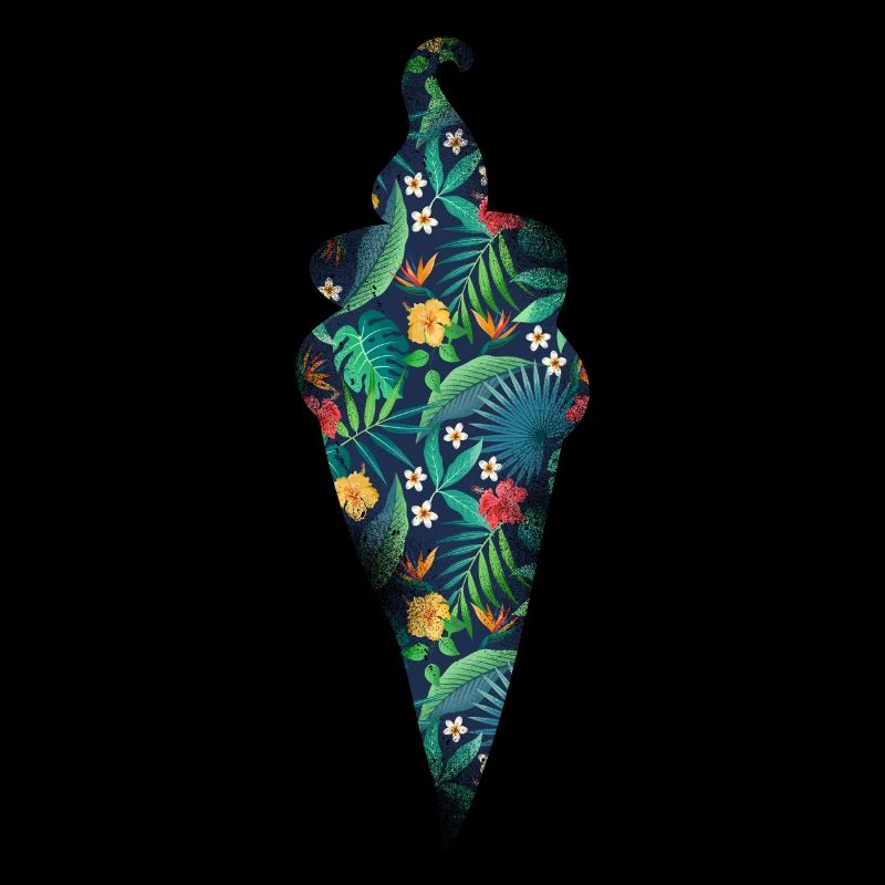 Crème glacée Fleur florale tropicale