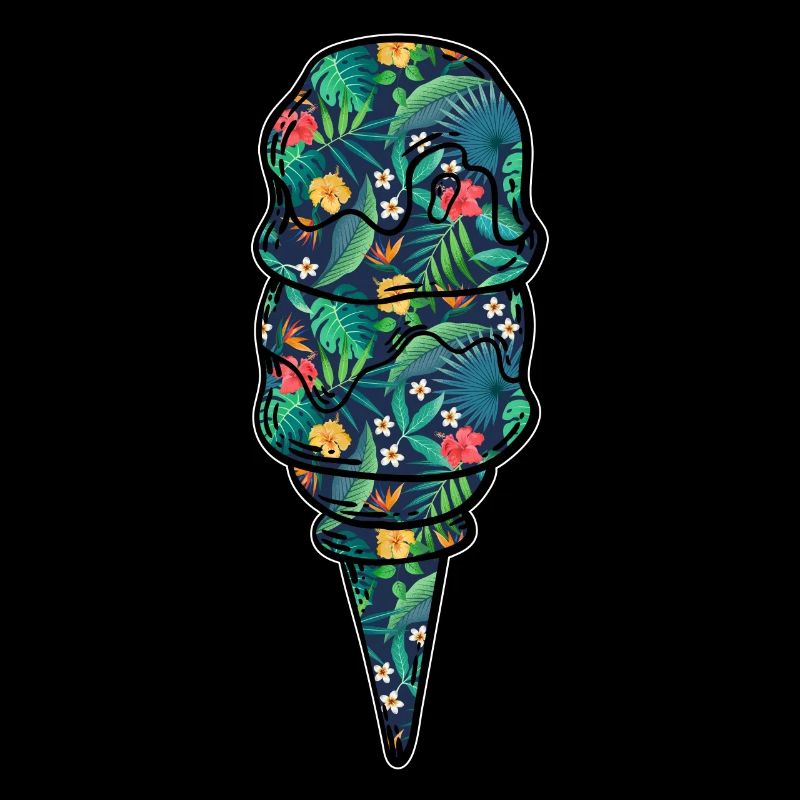 Crème glacée Fleur florale tropicale