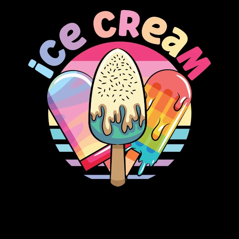 Ice Cream Cone Popsicle Retro Ice