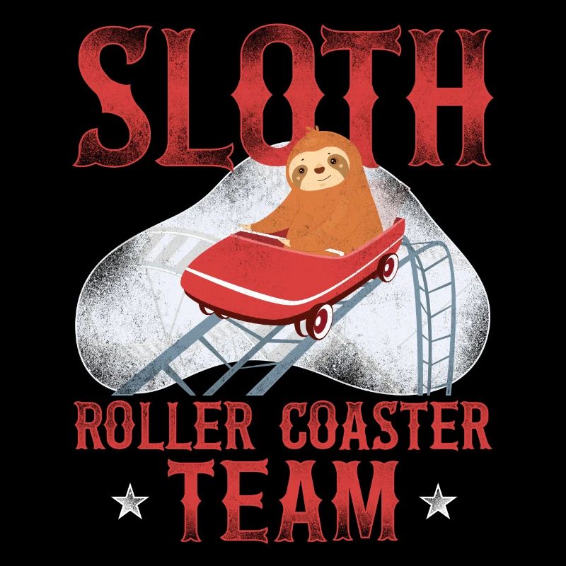 Roller Coaster Sloth Vintage Sloth