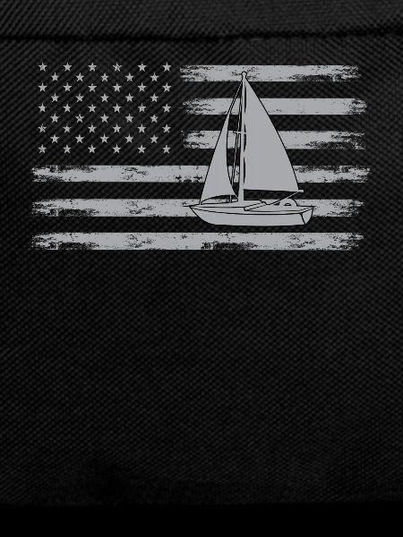 USA flag sailboat sailor