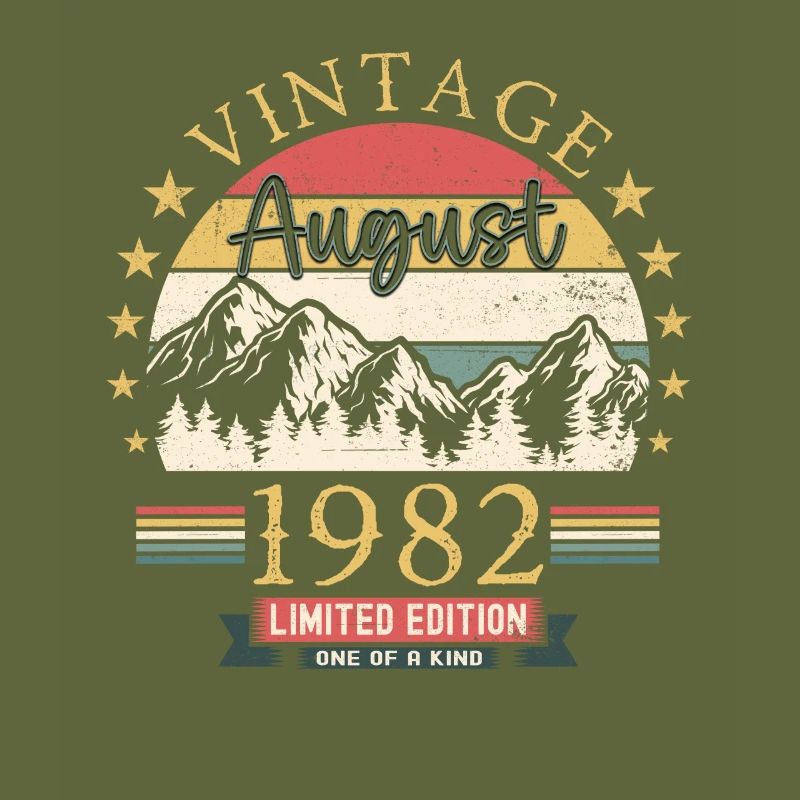 Original August Vintage 1982 Birthday Gift