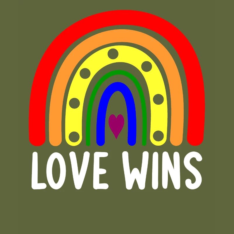 Liebe gewinnt Boho Regenbogen Friedenszeichen Pride Lesbian Ga