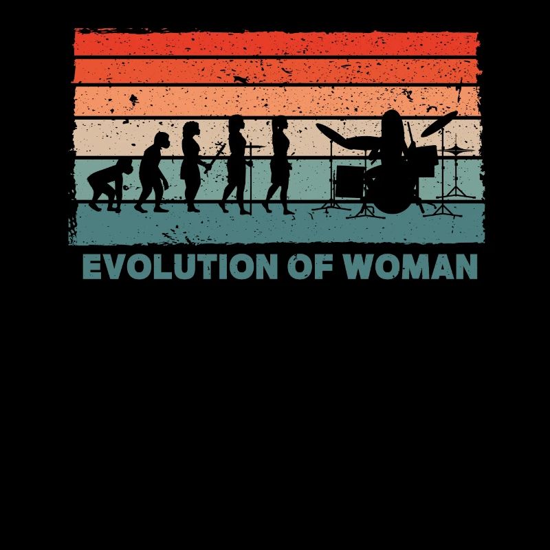 Retro Schlagzeuger Evolution Drummer