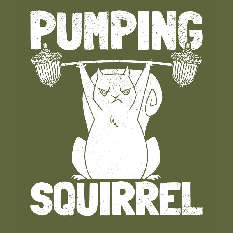 Pumpendes Eichhörnchen Powerlifting Eichhörnchen