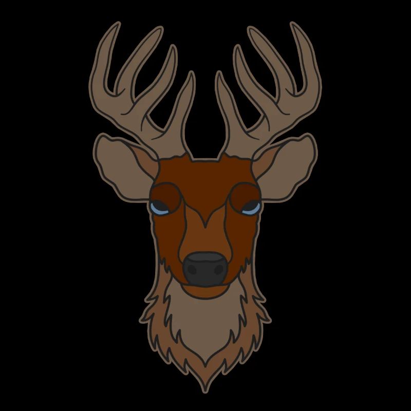 Rothirsch Geweih mit Hirschgeweih