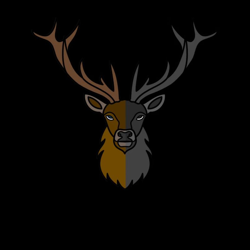 Bois de cerf rouge avec bois de cerf