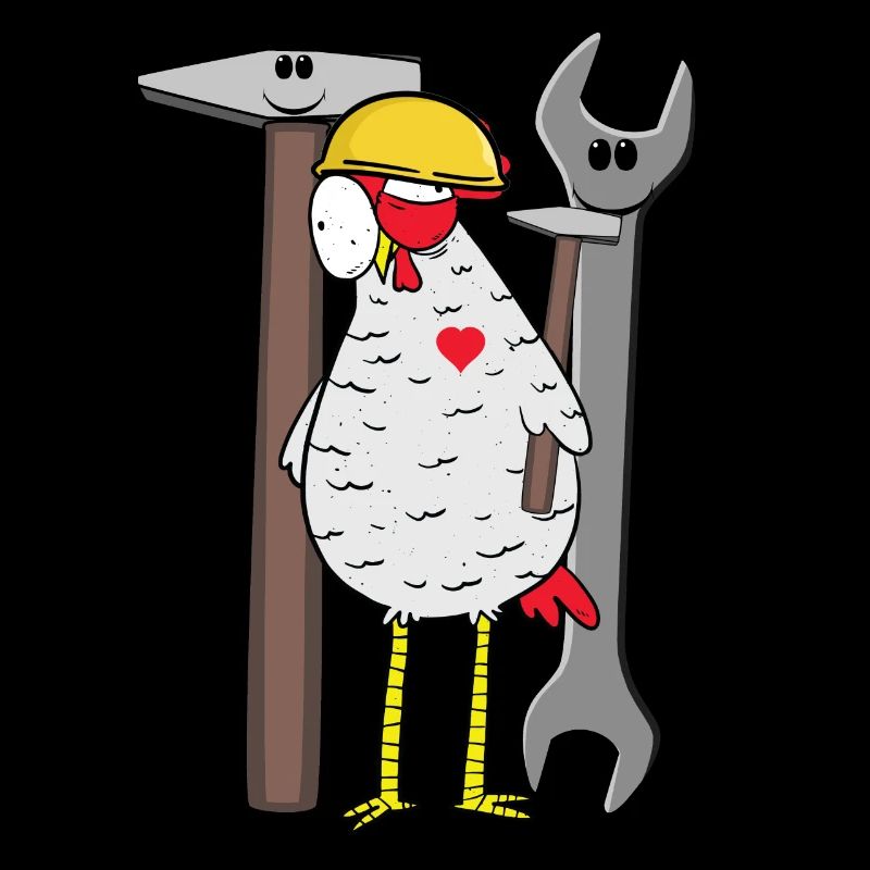 Construction site chicken tool safety helmet builder construction