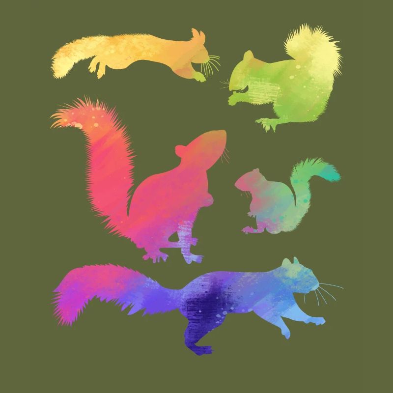 Funny squirrels, cute