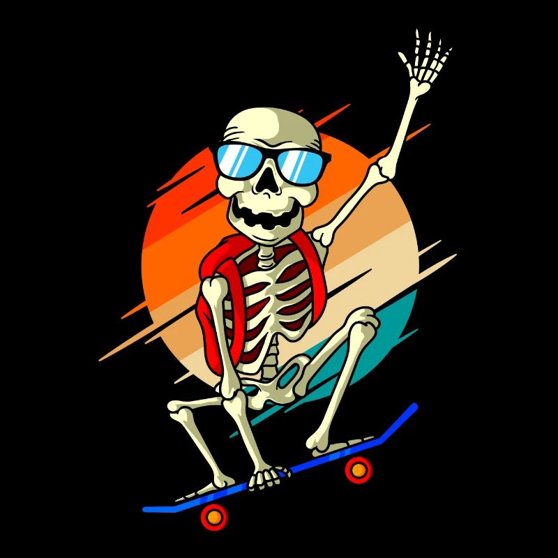 Skateboard skeleton skating skater
