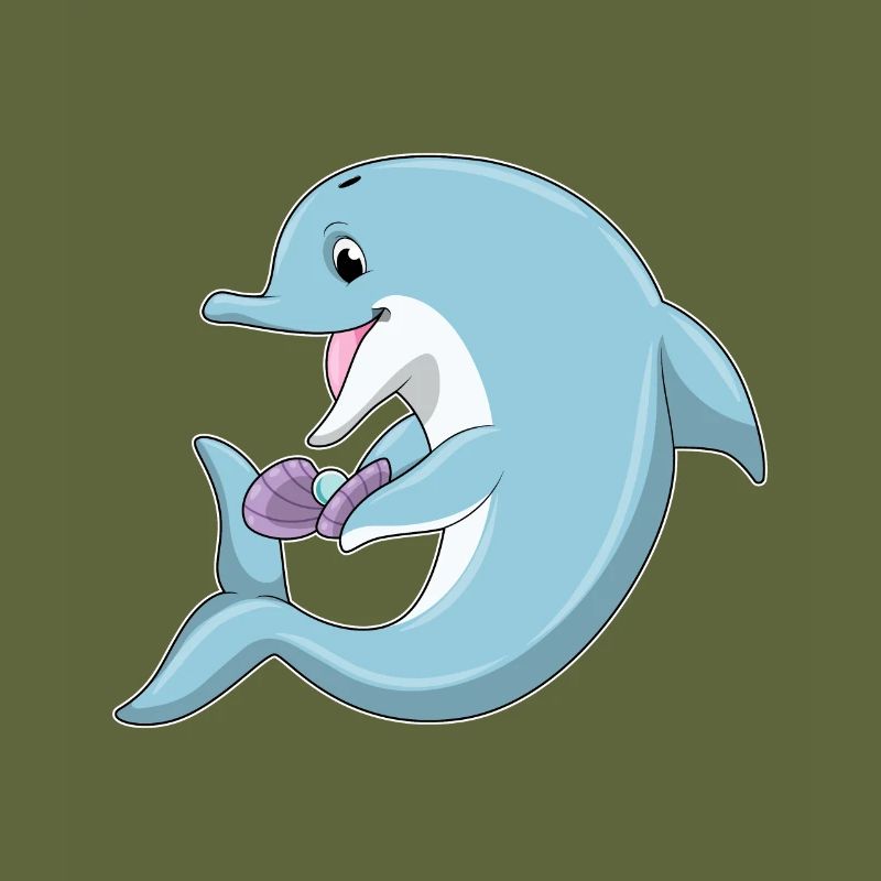 Delfin mit Perle