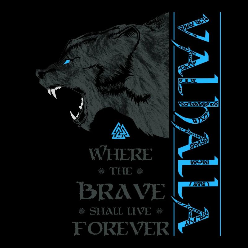 Grizzlybär Valhalla Wikinger Bär Wotansknoten