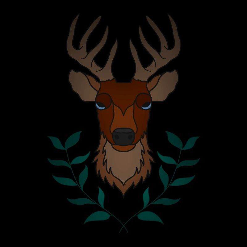 Rothirsch Geweih mit Hirschgeweih