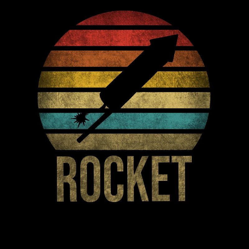Feux d’artifice Boom Rocket Going Up Launch Retro