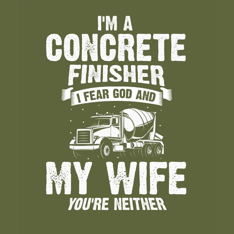 Concrete builder design for construction workers and construction site