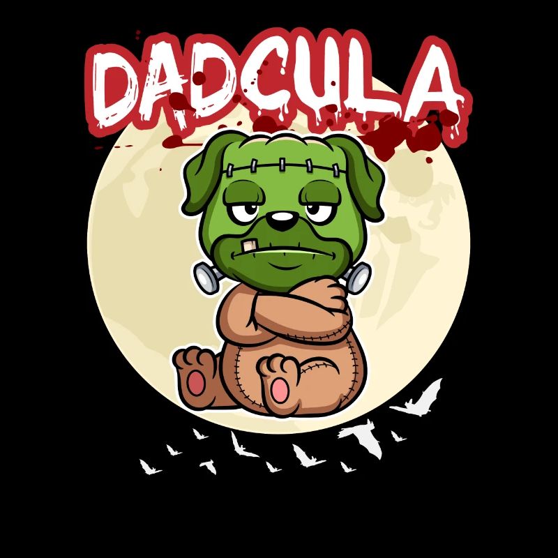 Dadcula Dracula Vampire Dad Funny Halloween Party