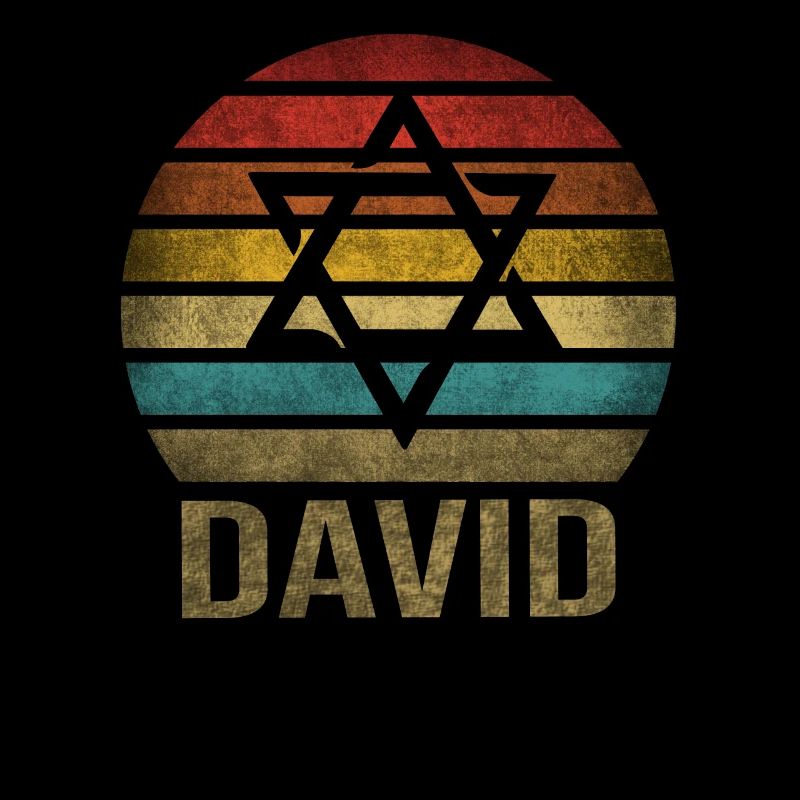 Étoile juive de David Religion Rétro Coucher de soleil