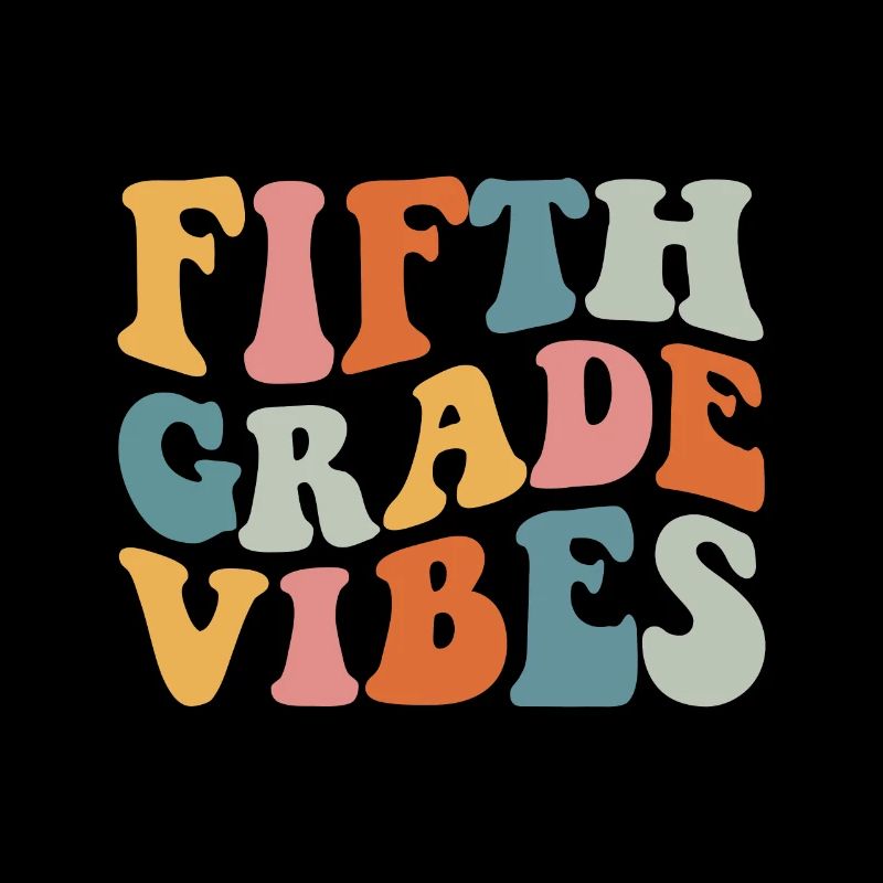 Fifth Grade Vibes - 5th Grade Team Retro 1st Day