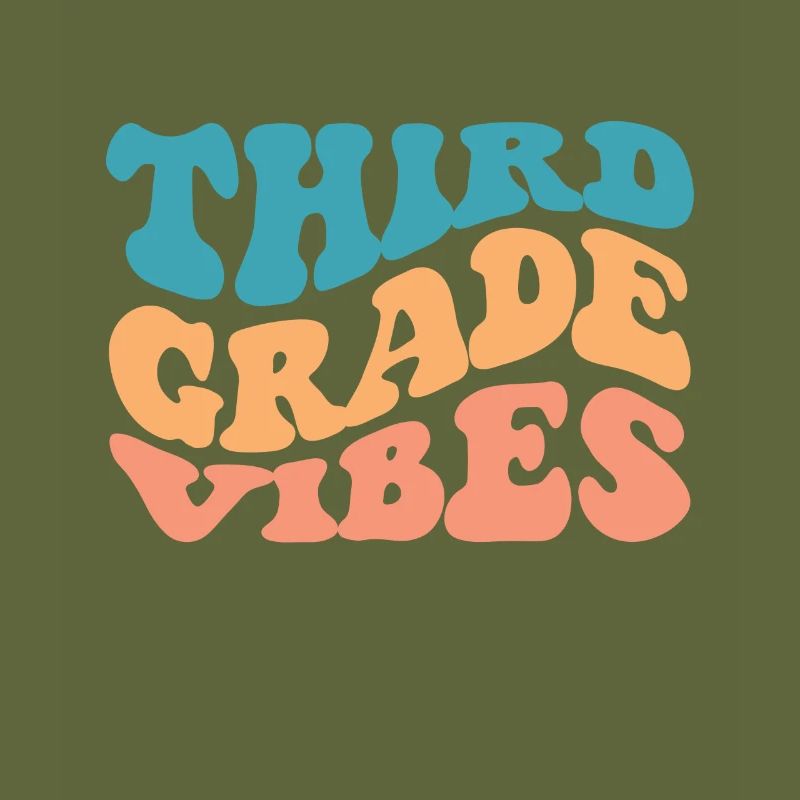Third Grade Vibes - 3rd Grade Team Retro 1. Tag