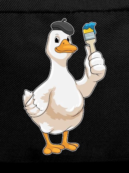 Duck Painter Brush Painting