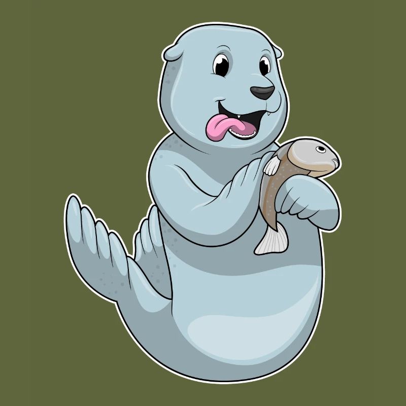 Seal with fish