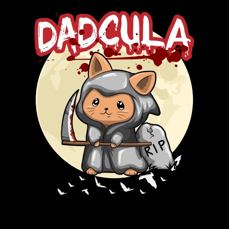 Dadcula Dracula Vampire Dad Funny Halloween Party