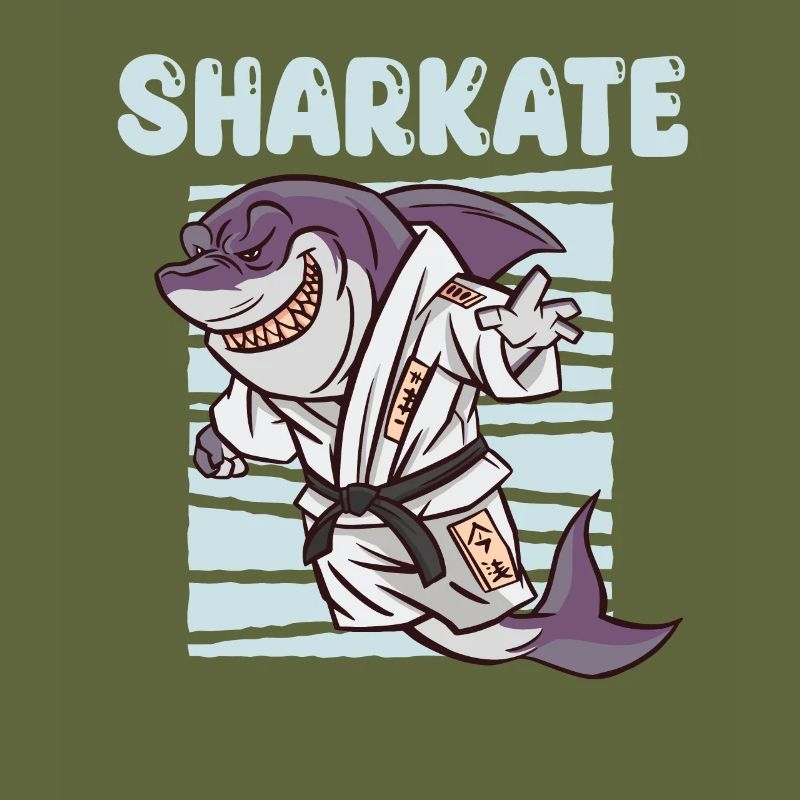 Sharkate Drôle de Karaté Requin