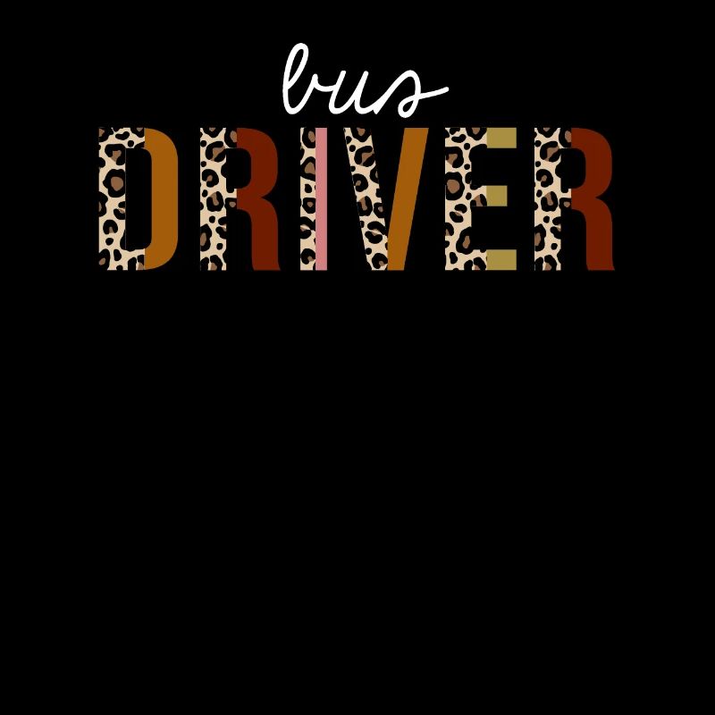 Cadeau drôle d'impression de léopard de chauffeur de bus