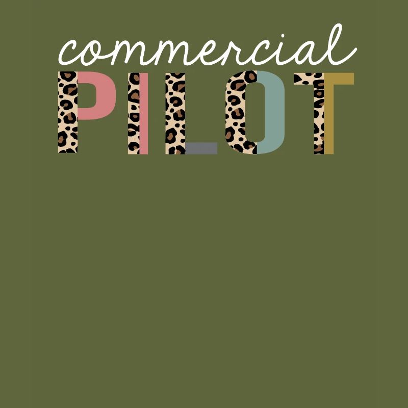 Commercial Pilot Leopard Print Funny Gift
