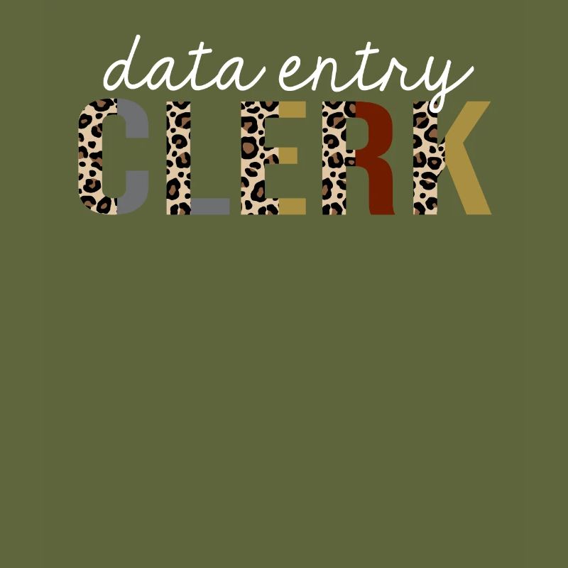 Data Entry Clerk Leopard Print Funny Gift