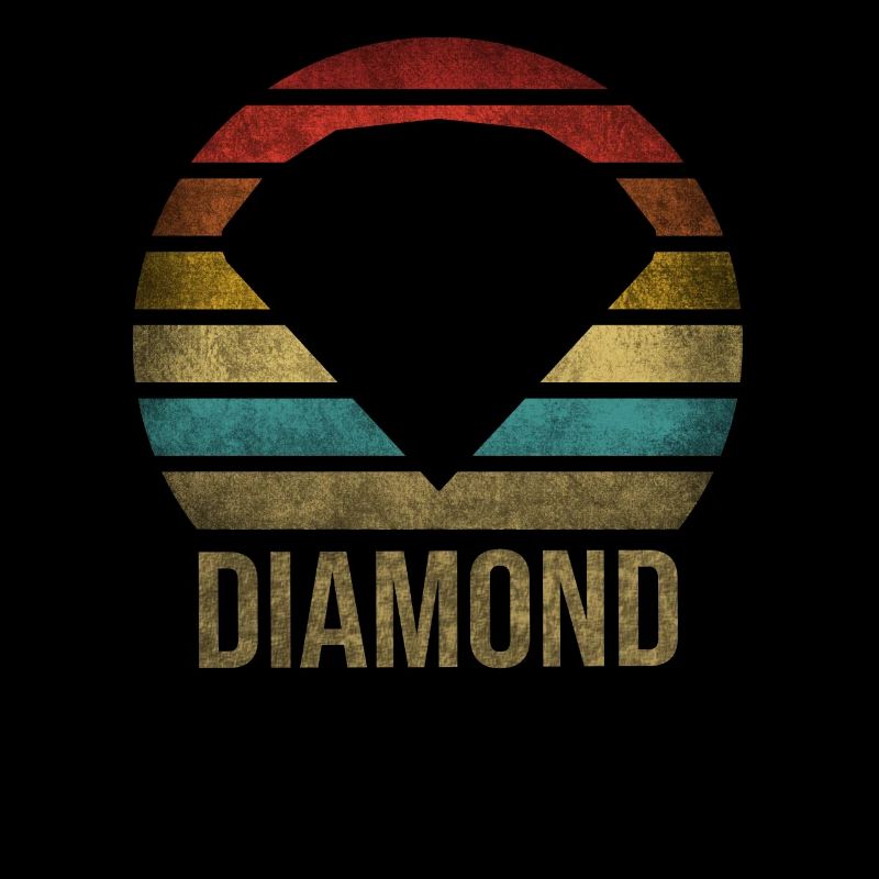 Ruby Gemstone Retro Sunset