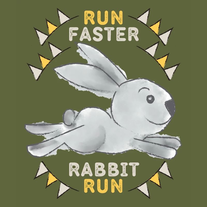 Cute Rabbit, Run-Faster-Rabbit-Run, funny saying