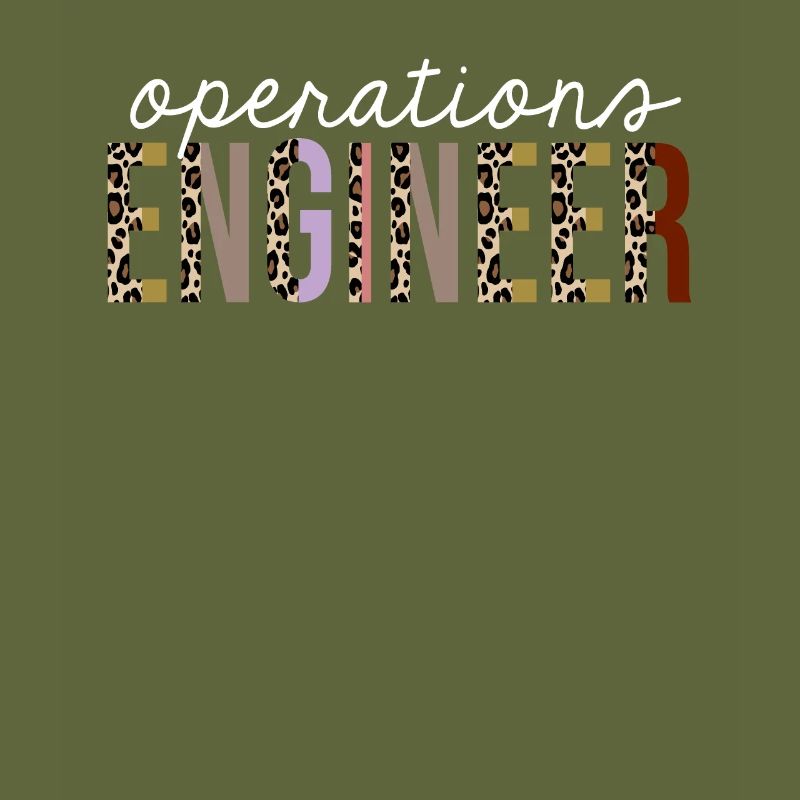 Operations Engineer Leopard Print Lustiges Geschenk