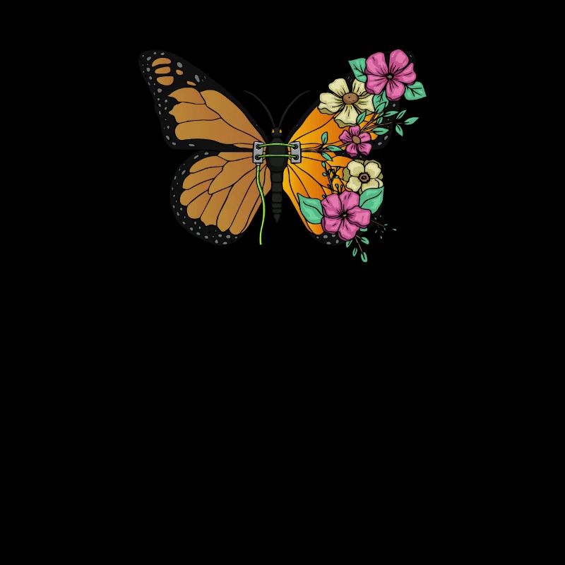 Biopunk-Schmetterling Blume Biopunk-Ästhetik
