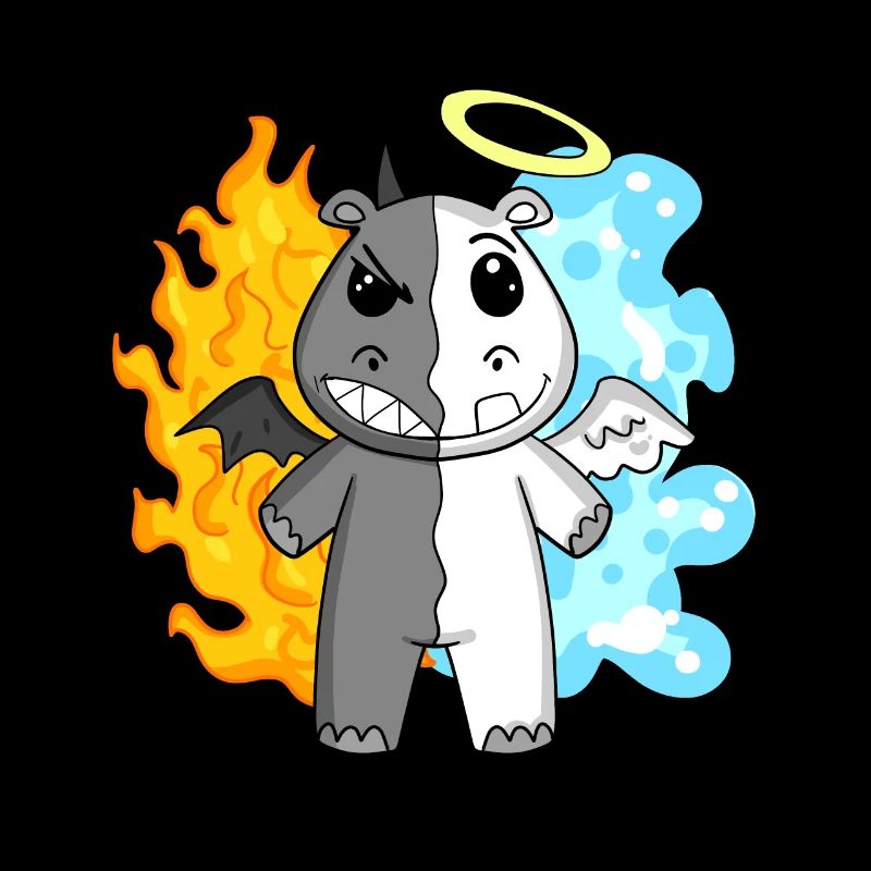Hippopotamus - Angel and Devil