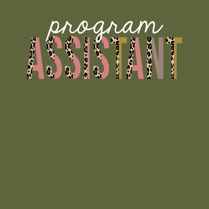 Program Assistant Leopard Print Funny Gift
