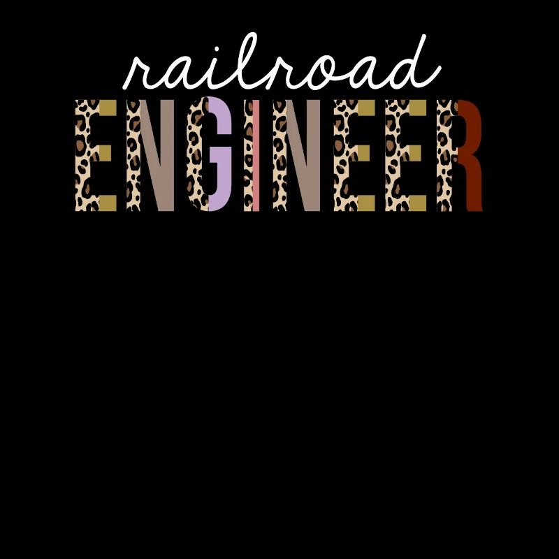 Railroad Engineer Leopard Print Funny Gift