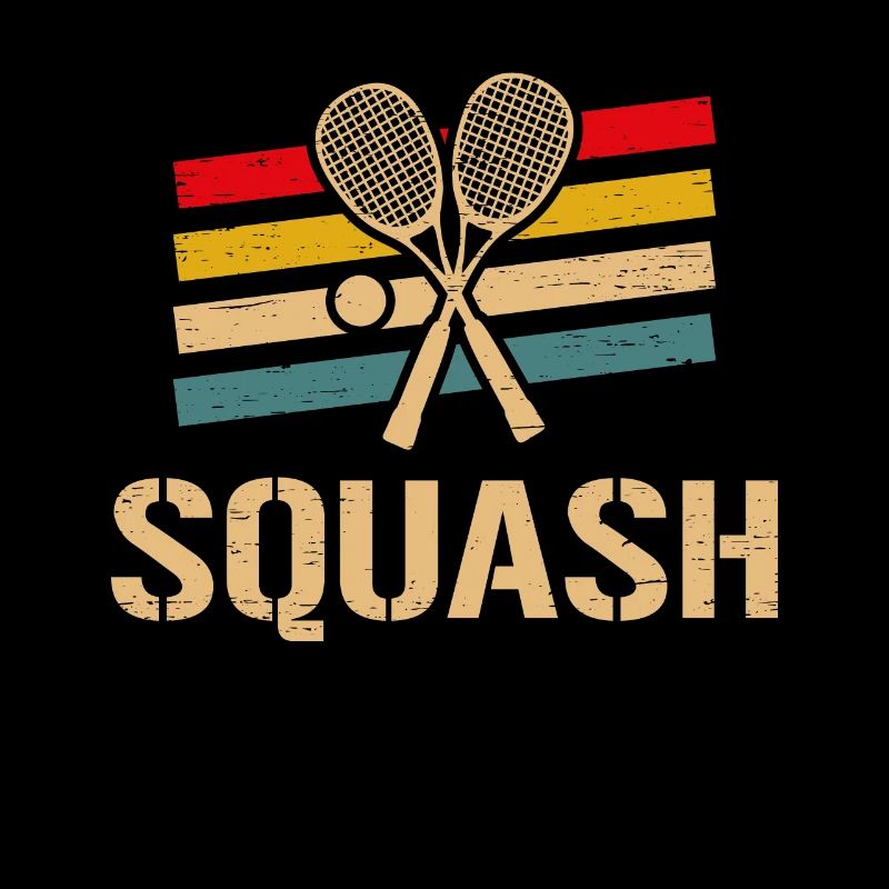 Retro Squash Play Serve Racket Spieler