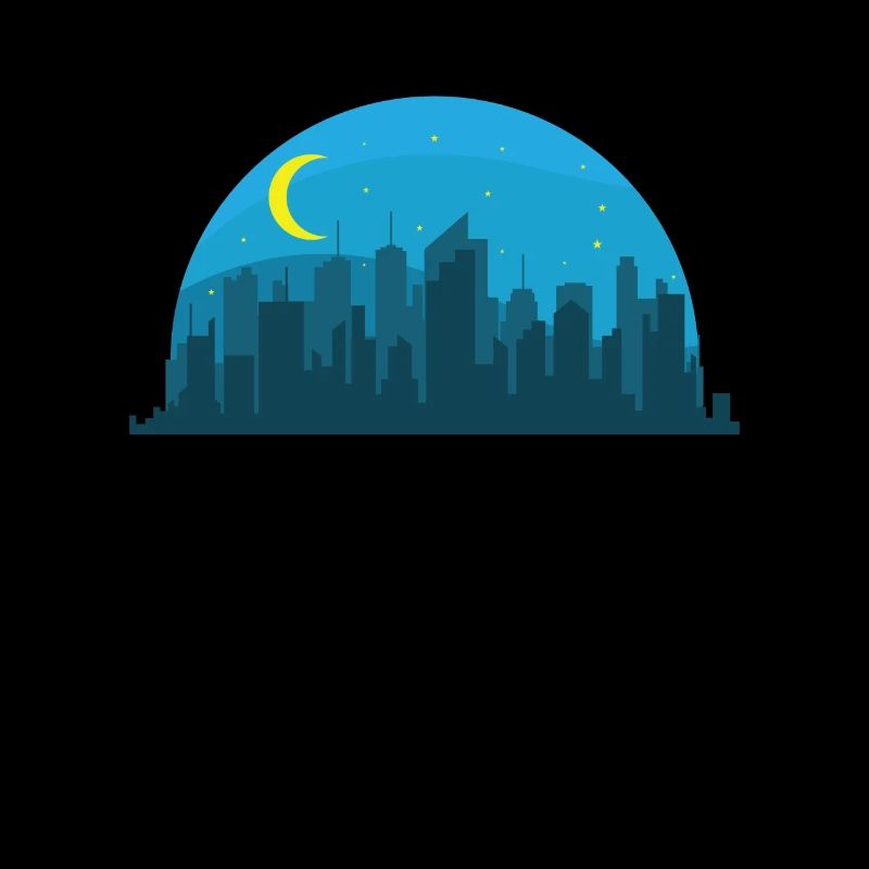Skyline la nuit Construction de la silhouette de la ville