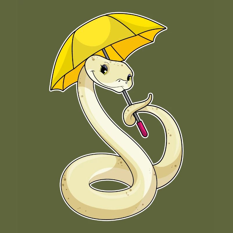 Serpent avec parapluie