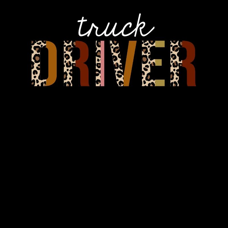 Truck Driver Leopard Print Funny Gift