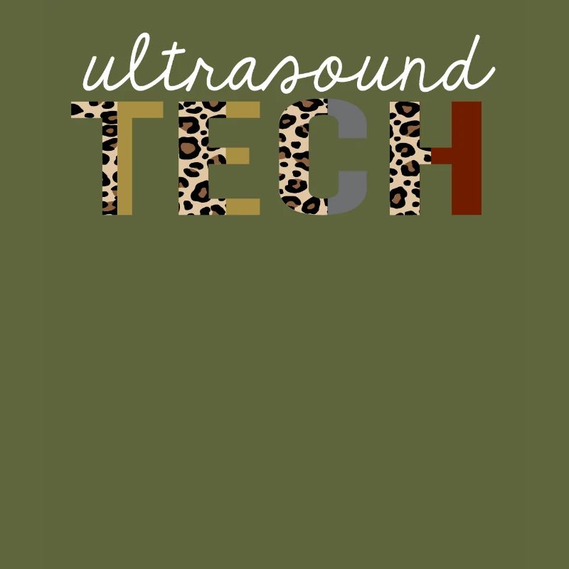 Ultrasound tech Leopard Print Funny Gift