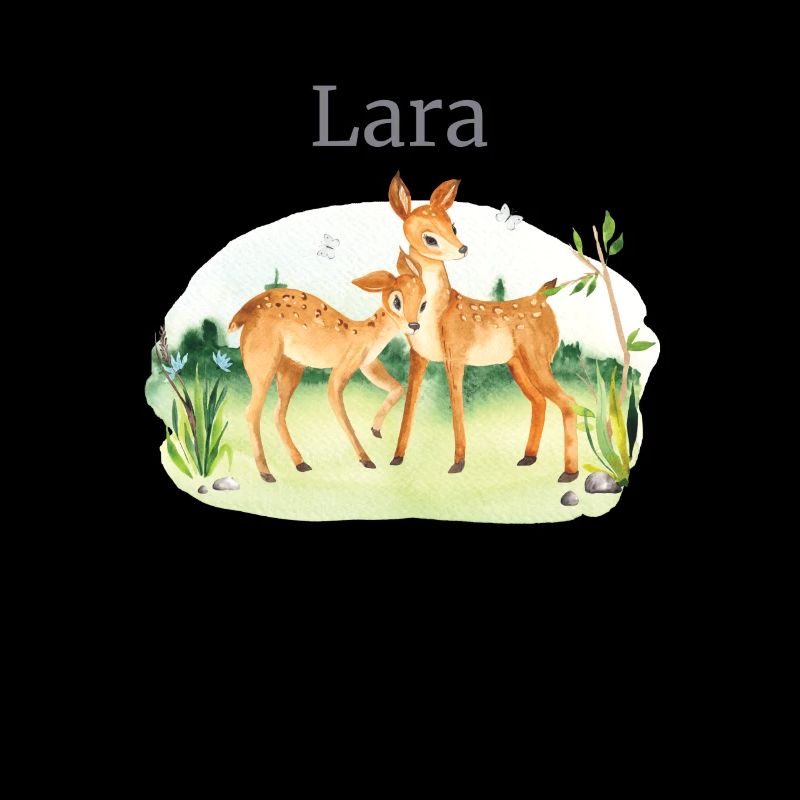 Forêt Animaux Cerf Fleurs Nom Lara