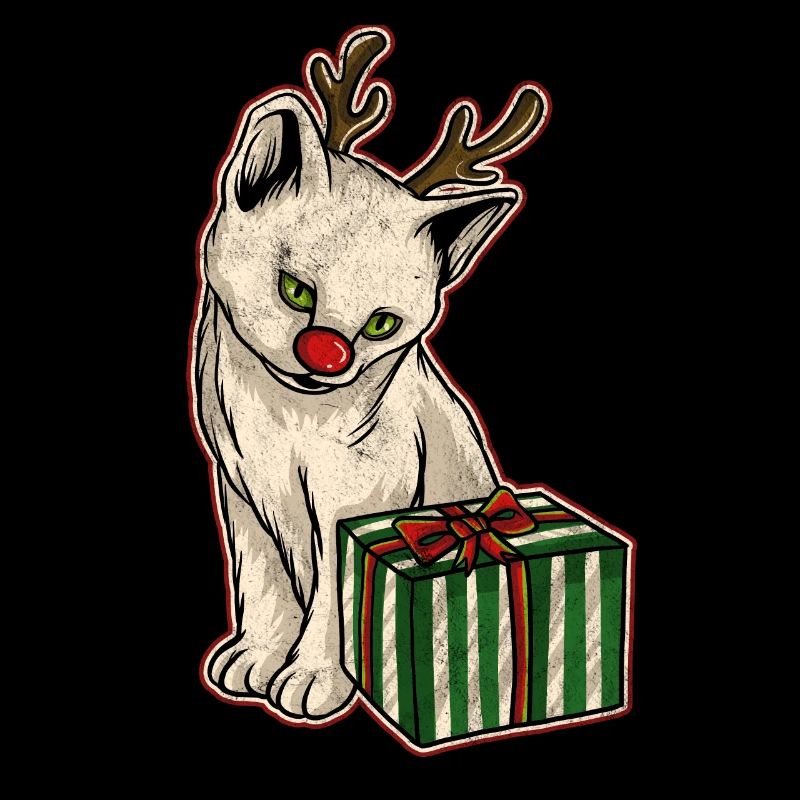 Pull de Noël moche Chat