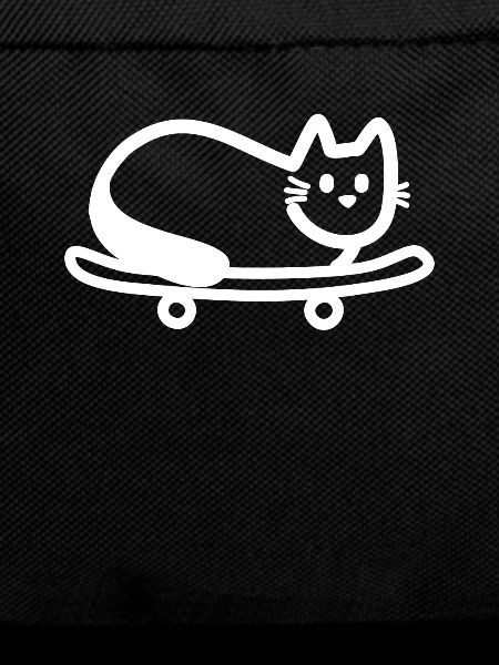 Katze auf Skateboard