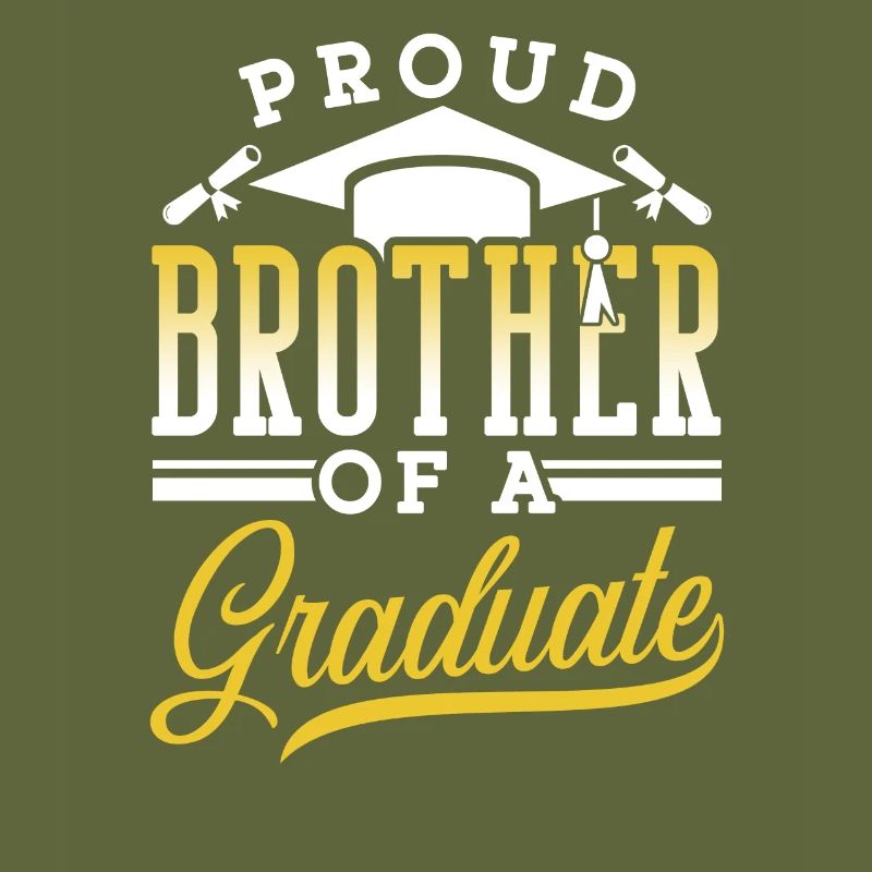 Fier frère d’un diplômé diplômé