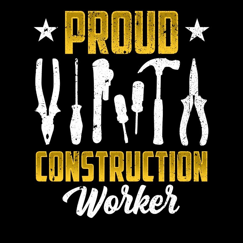 Fier travailleur de la construction Équipe Travail d’équipe Construction de chantier